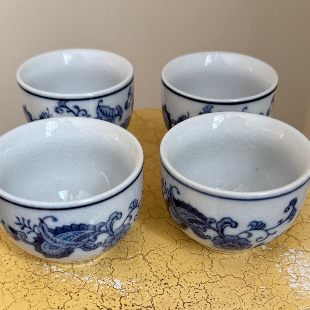 Pier 1 Blue and White Ceramic cups